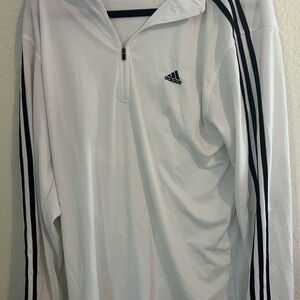 Adidas White and Gold Athletic Jacket